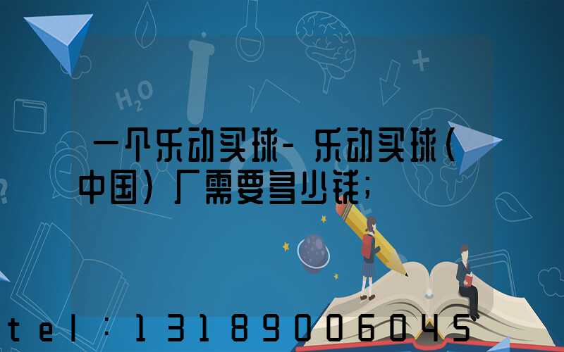 一个乐动买球-乐动买球（中国）厂需要多少钱