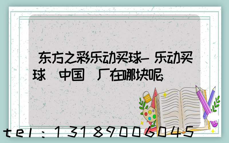 东方之彩乐动买球-乐动买球（中国）厂在哪块呢