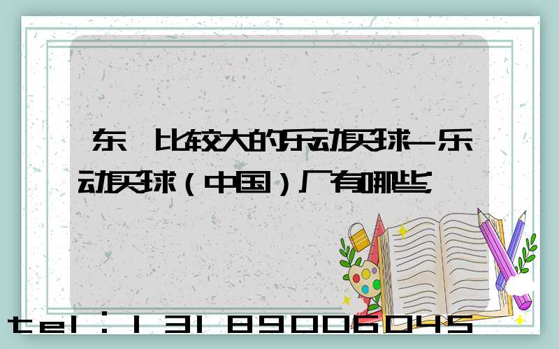 东莞比较大的乐动买球-乐动买球（中国）厂有哪些