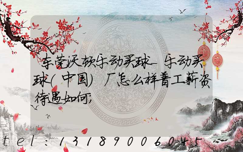 东莞沃顿乐动买球-乐动买球（中国）厂怎么样普工薪资待遇如何