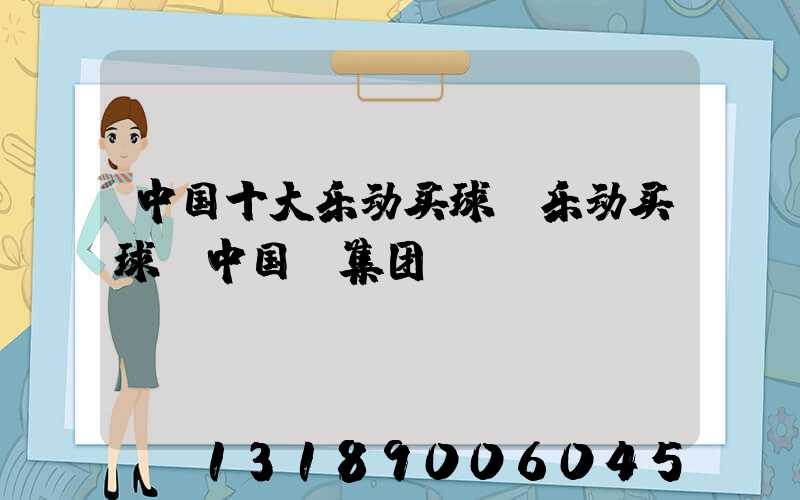 中国十大乐动买球-乐动买球（中国）集团