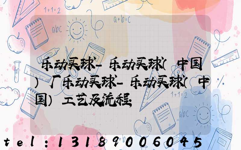 乐动买球-乐动买球（中国）厂乐动买球-乐动买球（中国）工艺及流程