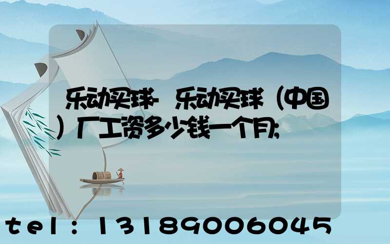 乐动买球-乐动买球（中国）厂工资多少钱一个月