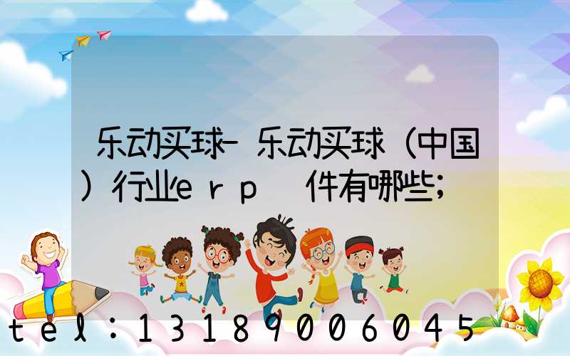 乐动买球-乐动买球（中国）行业erp软件有哪些