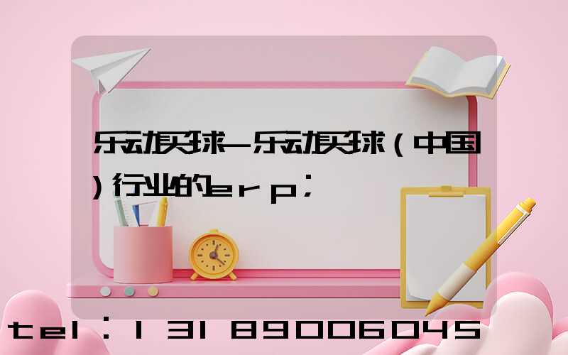 乐动买球-乐动买球（中国）行业的erp