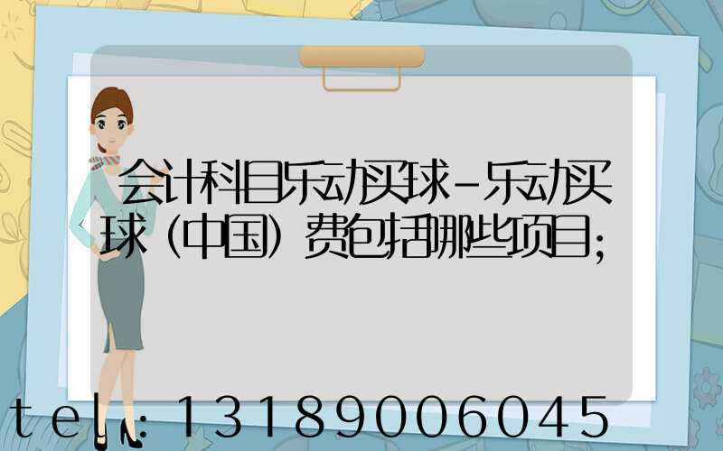 会计科目乐动买球-乐动买球（中国）费包括哪些项目