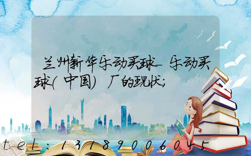 兰州新华乐动买球-乐动买球（中国）厂的现状