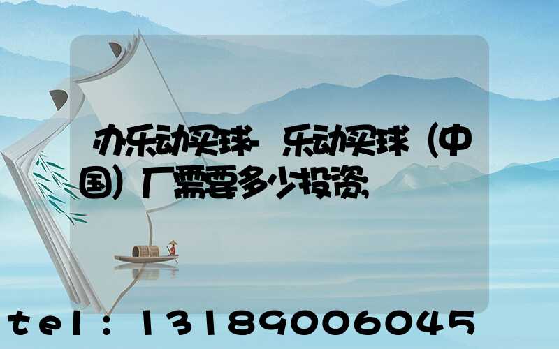 办乐动买球-乐动买球（中国）厂需要多少投资