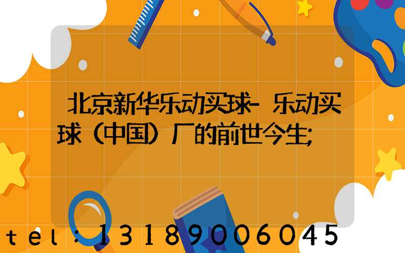 北京新华乐动买球-乐动买球（中国）厂的前世今生