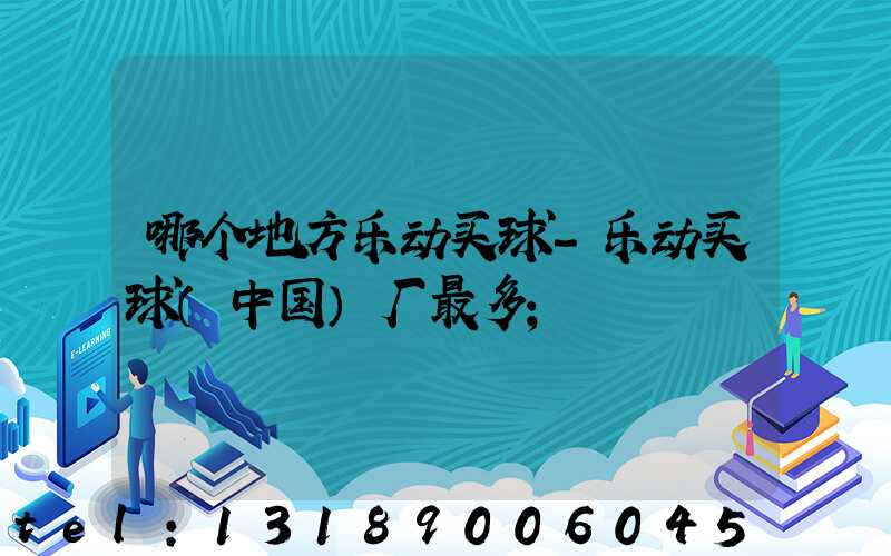 哪个地方乐动买球-乐动买球（中国）厂最多