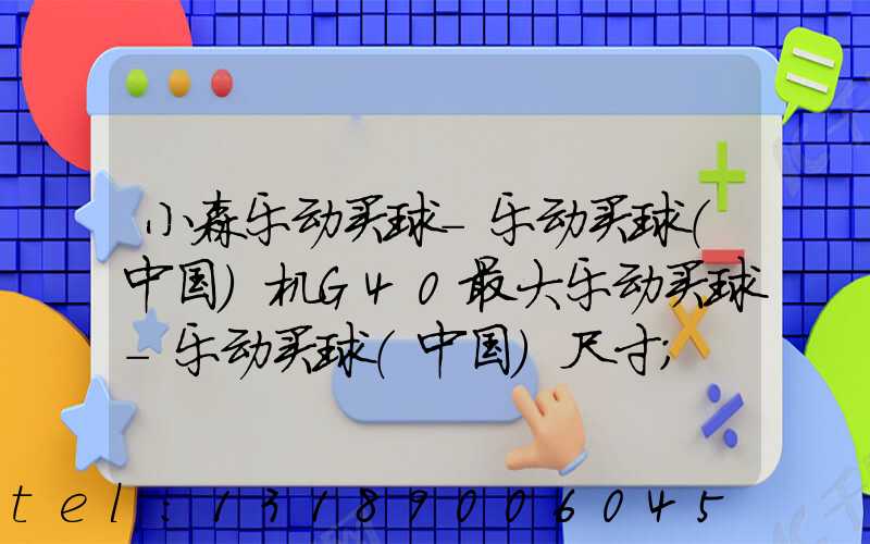 小森乐动买球-乐动买球（中国）机G40最大乐动买球-乐动买球（中国）尺寸