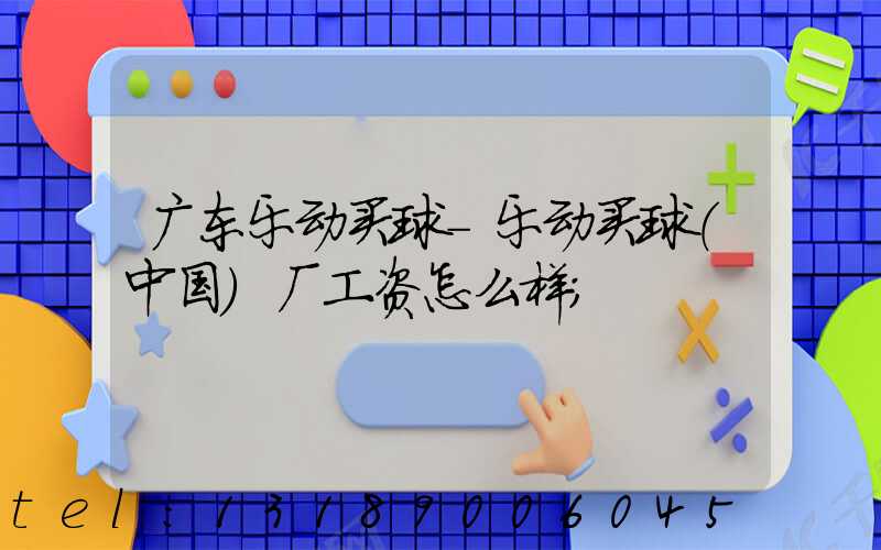 广东乐动买球-乐动买球（中国）厂工资怎么样