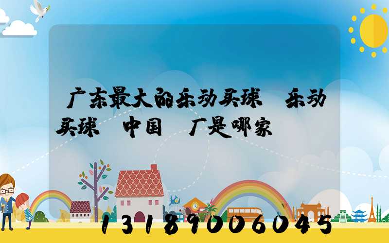 广东最大的乐动买球-乐动买球（中国）厂是哪家