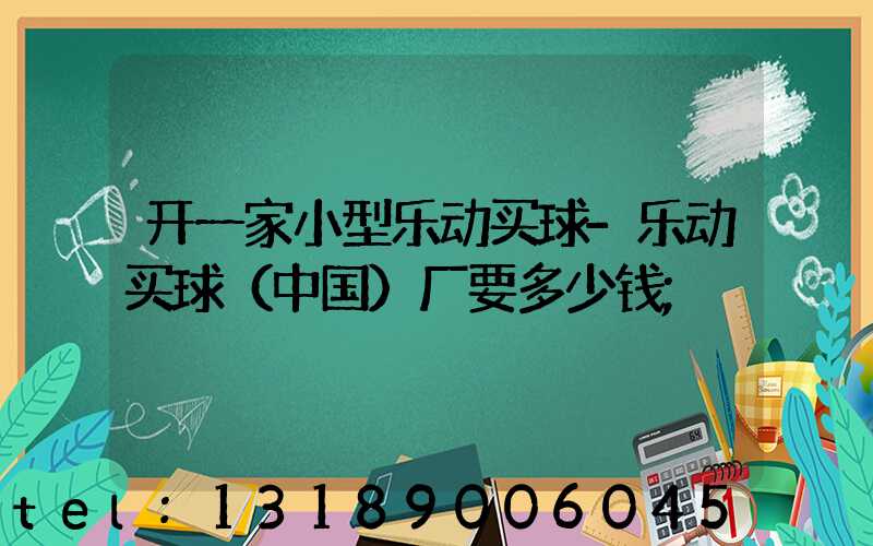 开一家小型乐动买球-乐动买球（中国）厂要多少钱