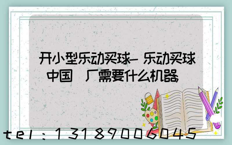 开小型乐动买球-乐动买球（中国）厂需要什么机器