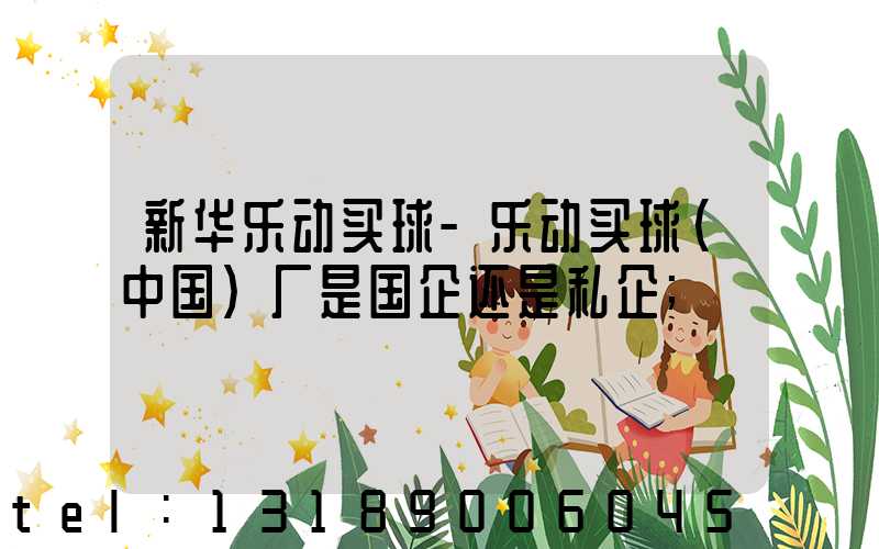 新华乐动买球-乐动买球（中国）厂是国企还是私企